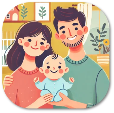 Con el amor de papá y mamá